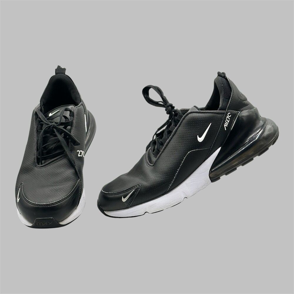 Nike Air Max 270 Premium Leather Shoes Anthracite Men’s Size 10 Black Sneakers